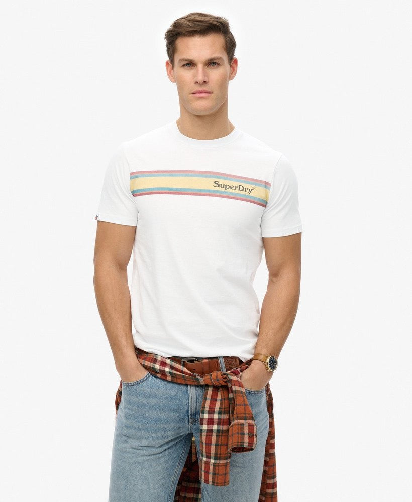 Superdry Venue Logo Striped Relaxed T-Shirt