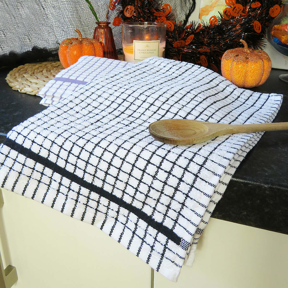 Poli Dri Tea Towel Black