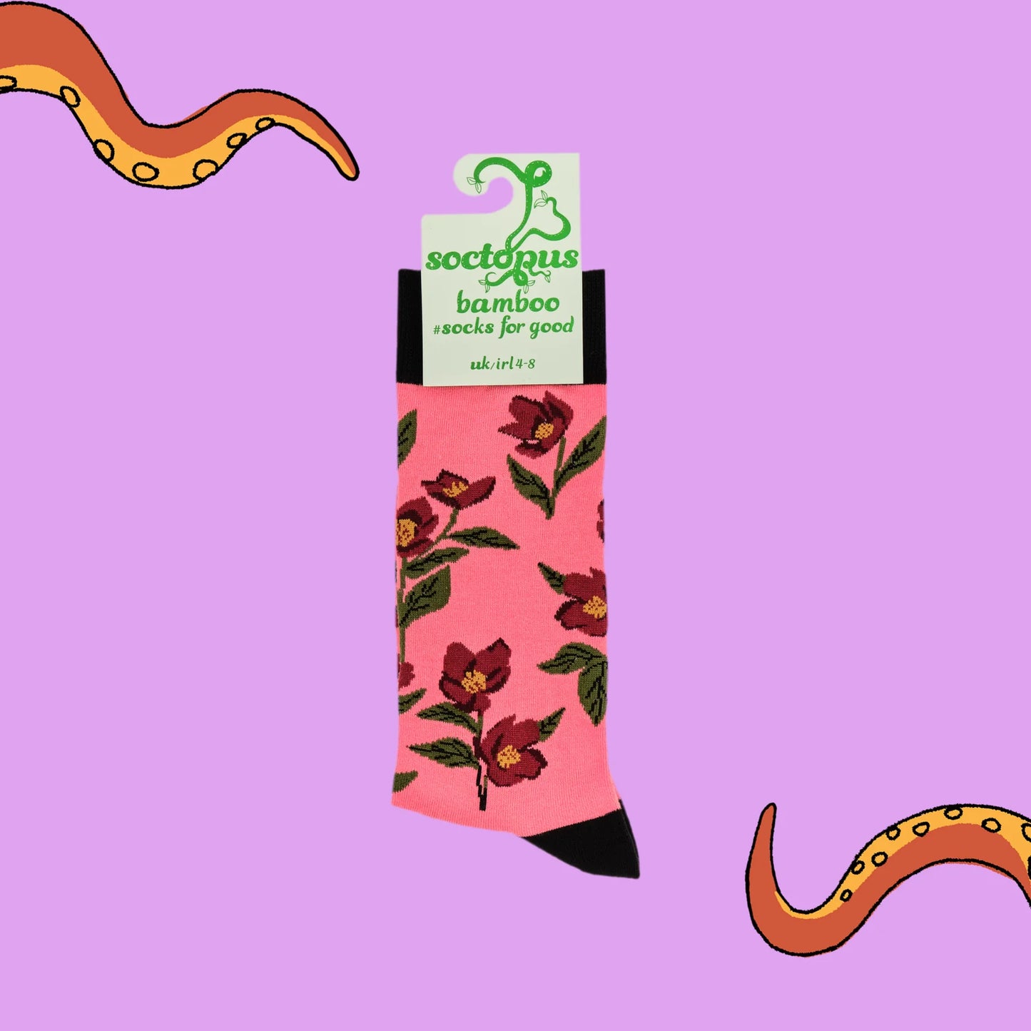 Socktopus Hellebores Bamboo Socks