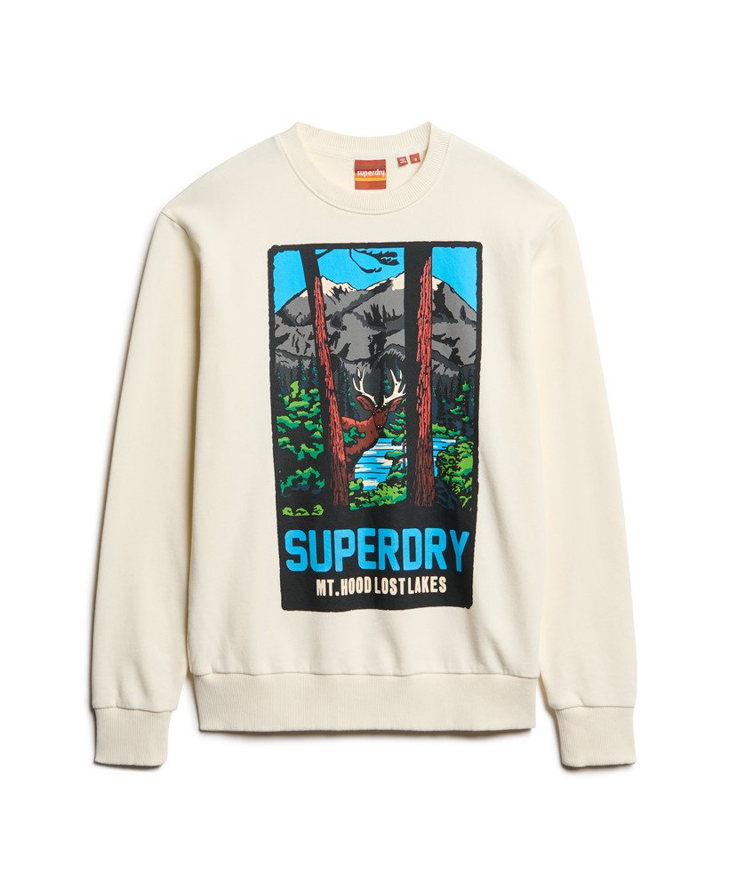 Superdry Travel Postcard Graphic Crew Sweatshirt