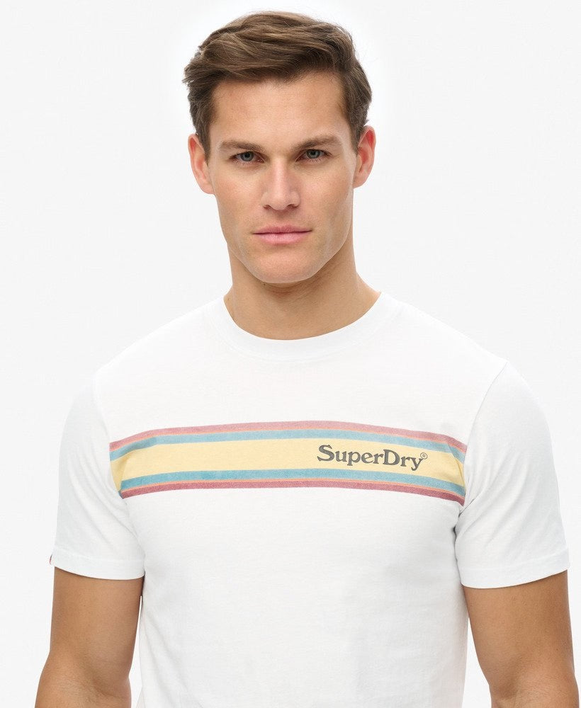 Superdry Venue Logo Striped Relaxed T-Shirt