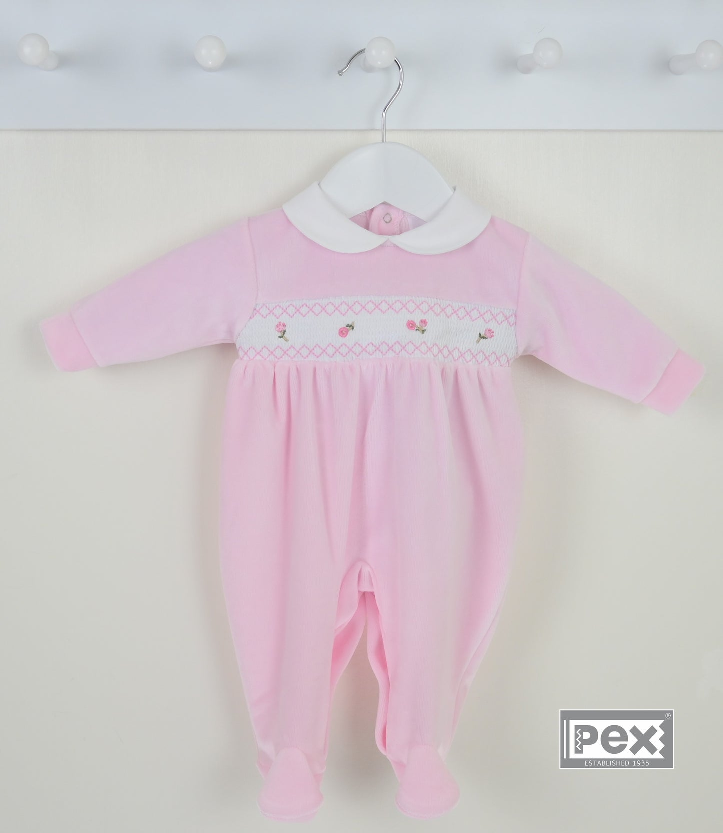PEX Rose Smocked Sleepsuit