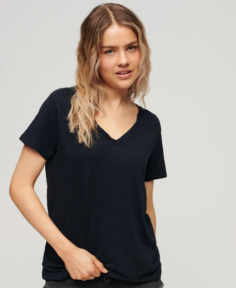 Superdry Studios Slub Emb Vee Tee
