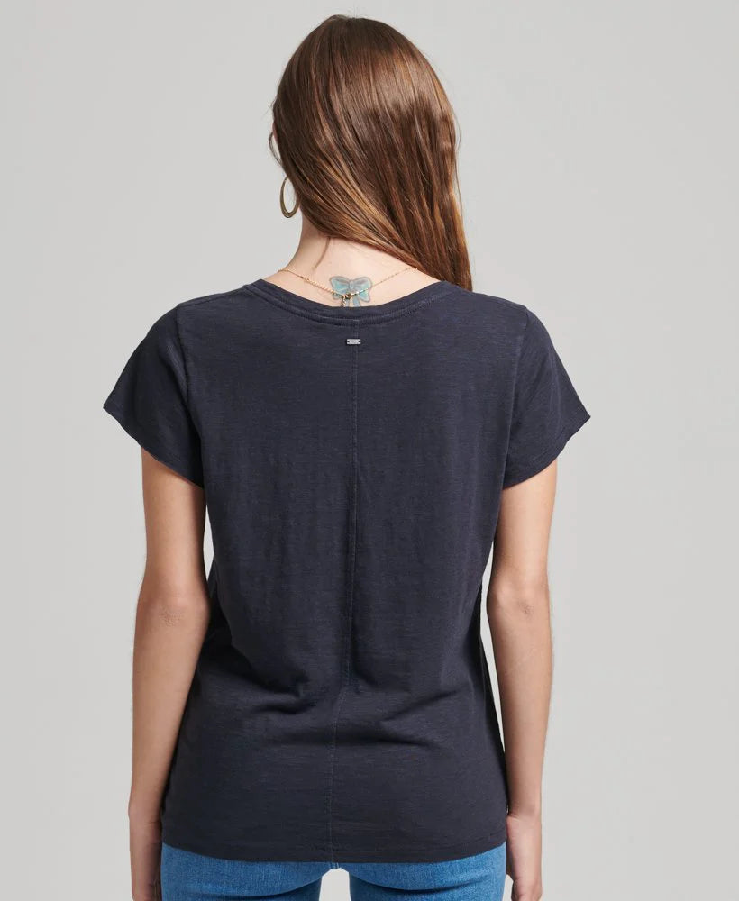 Superdry Studios Slub Emb Vee Tee