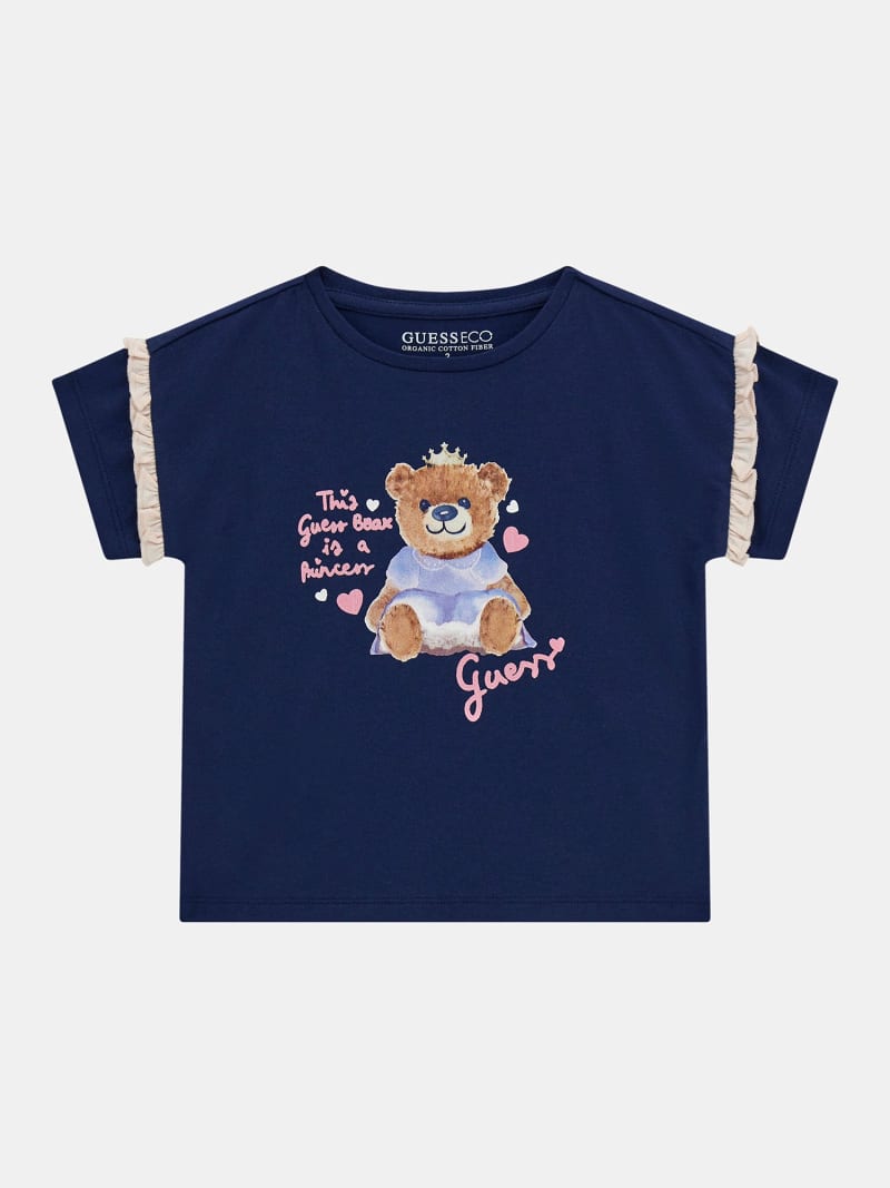 Guess Girls Navy Printed Bear T-shirt