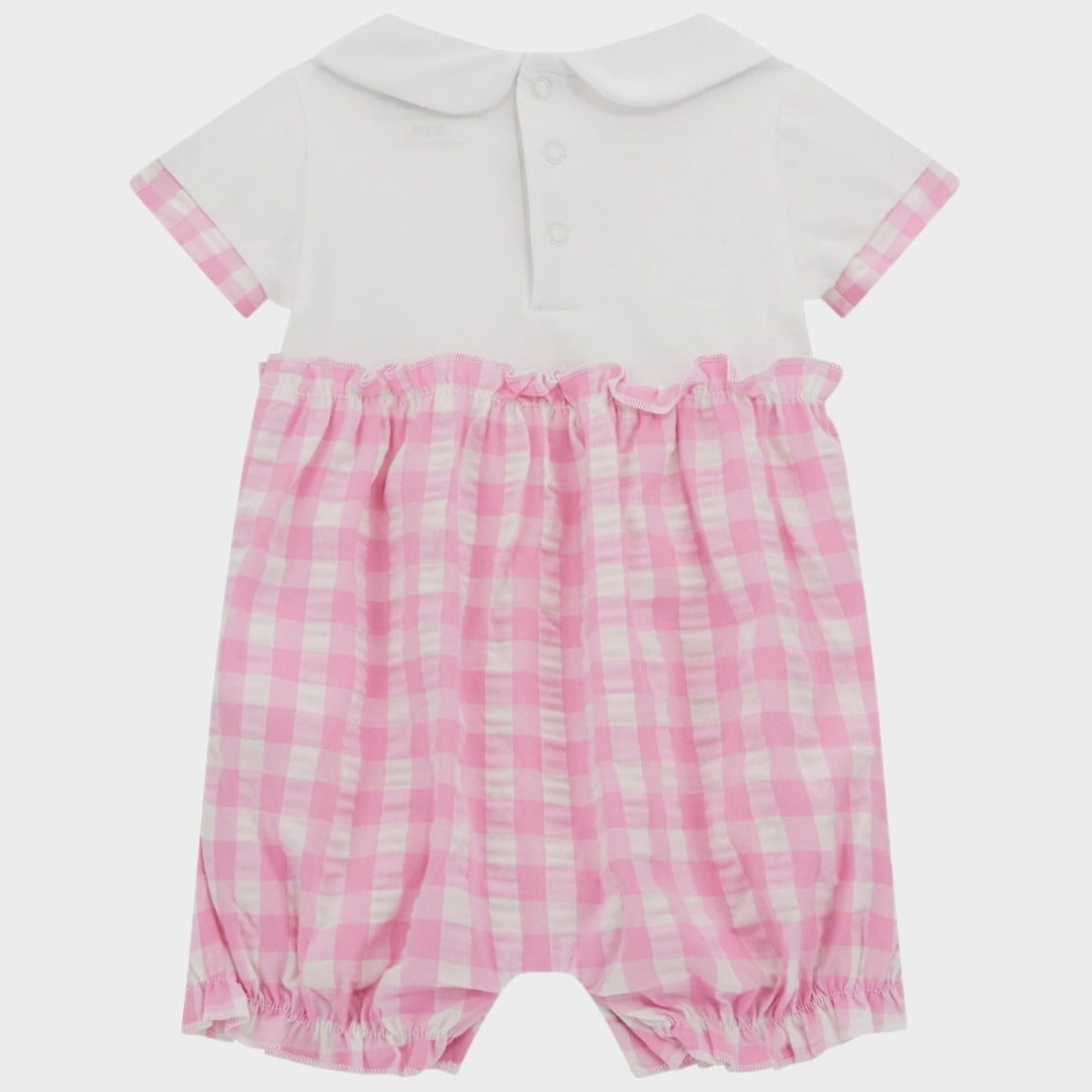 Guess Baby Girls White & Pink Romper