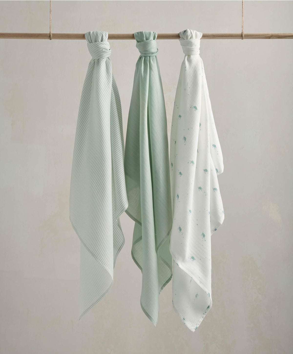 Mamas & Papas Large Turtle Muslin Cloths - 3 pack