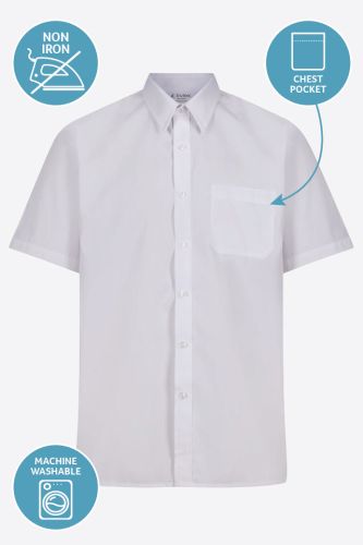 White Twin Pack Short Sleeve Shirt