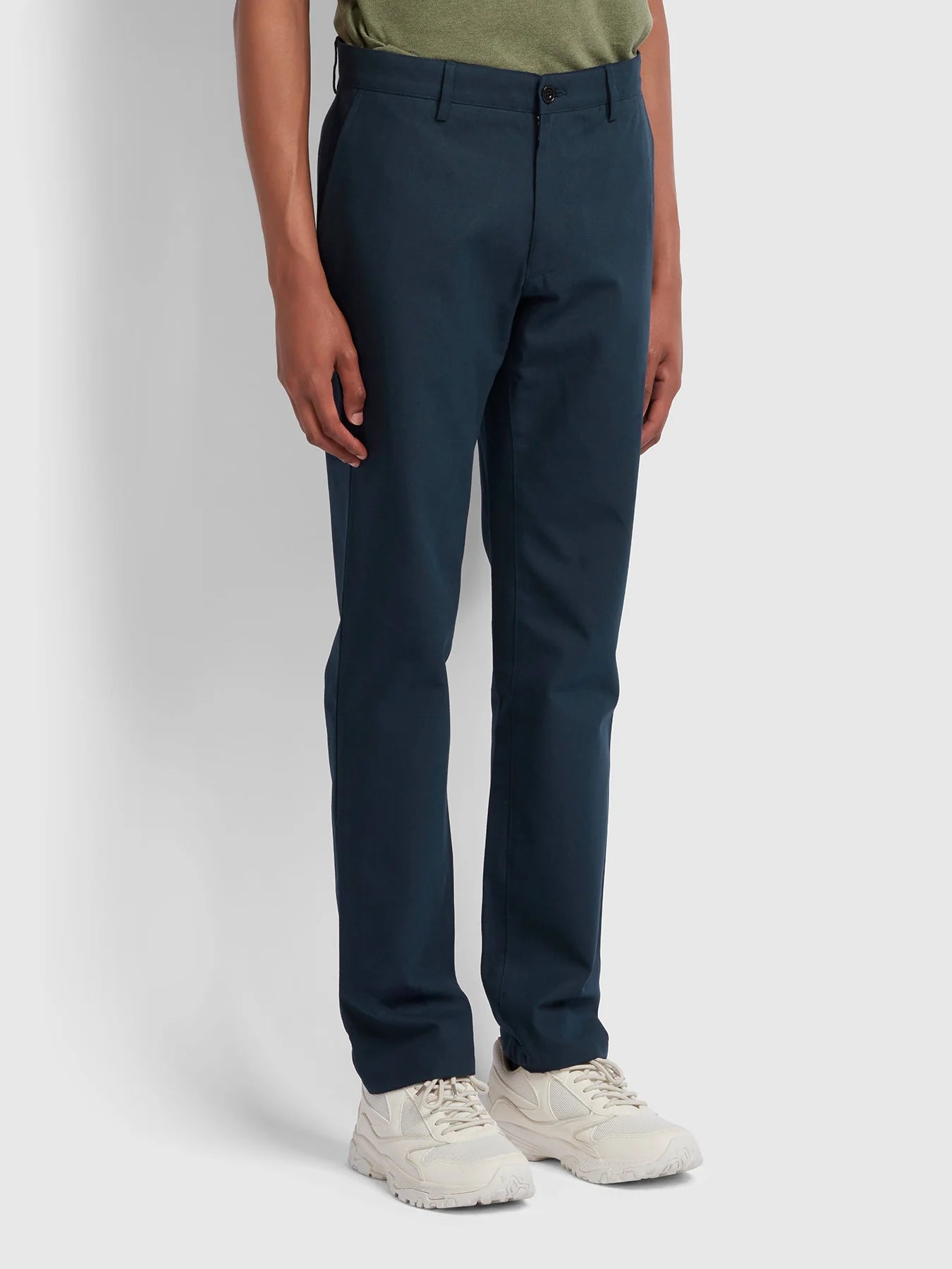 Farah Regular Fit Cotton Hopsack Trousers