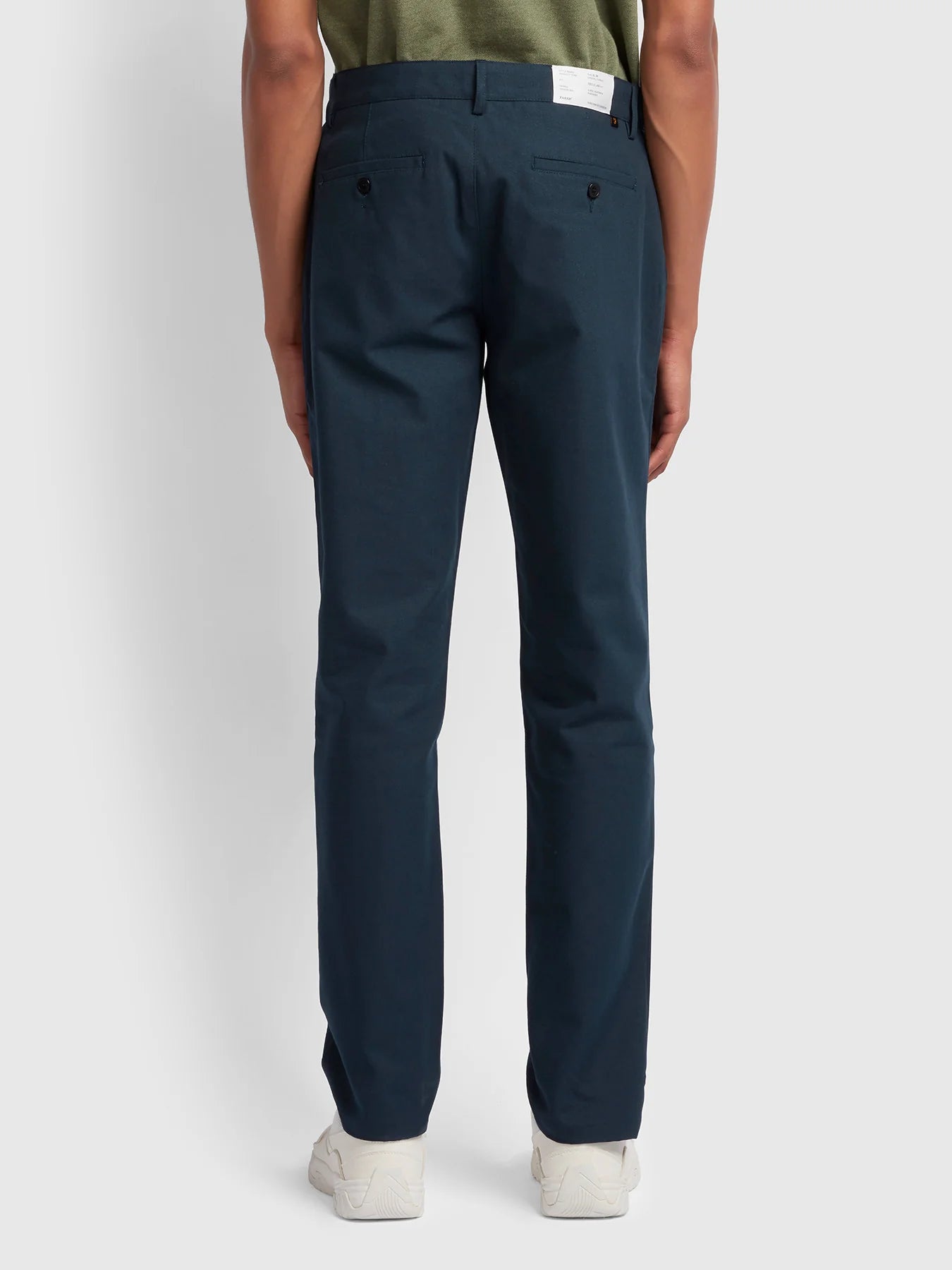 Farah Regular Fit Cotton Hopsack Trousers