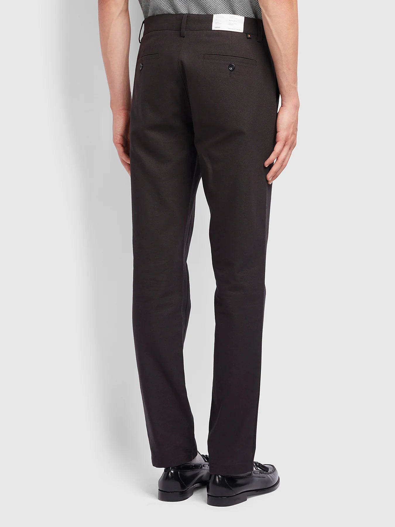 Farah Regular Fit Cotton Hopsack Trousers