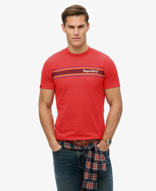 Superdry Venue Logo Striped Relaxed Tee