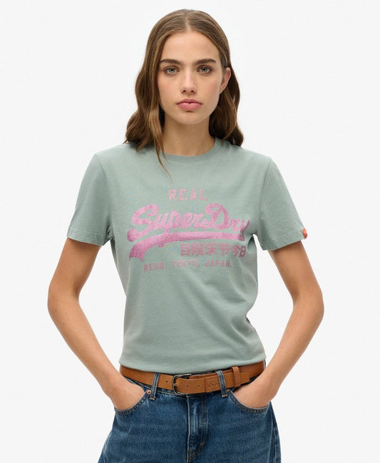 Superdry VL Rhinestone Slim T-Shirt