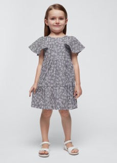 Mayoral Girls Striped Poplin Dress 3940