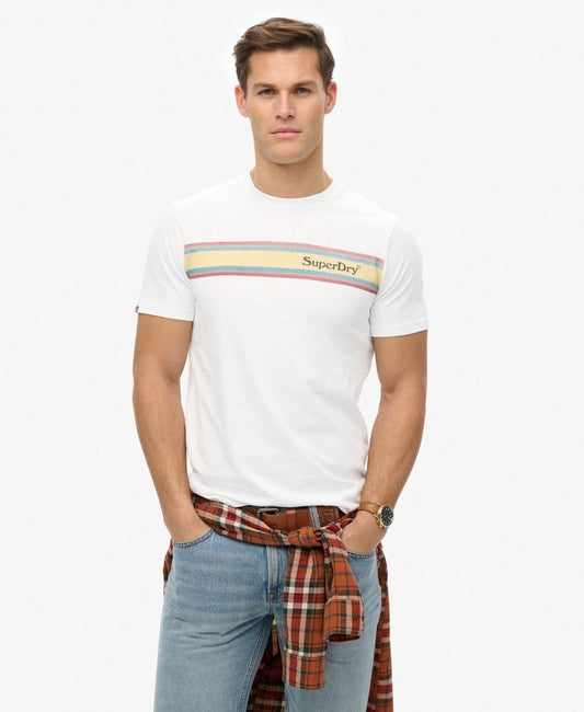 Superdry Venue Logo Striped Relaxed T-Shirt