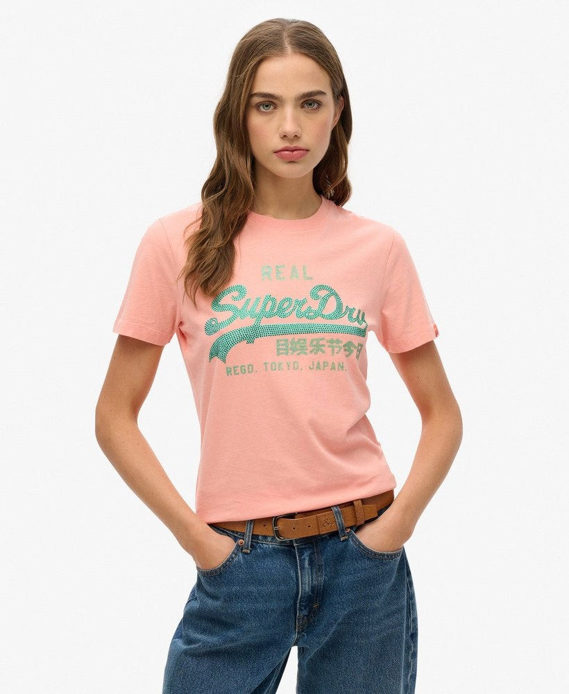 Superdry VL Rhinestone Slim T-Shirt