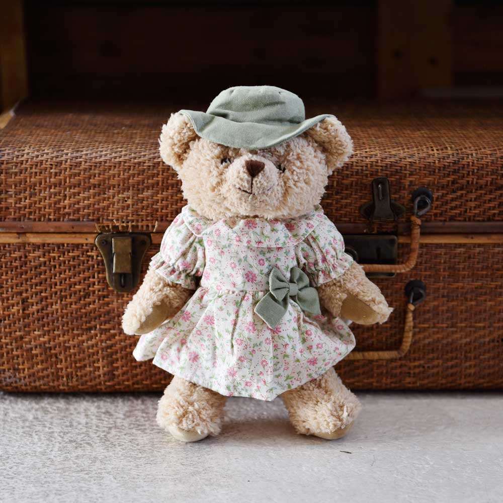 Powell Craft Teddy With Gardening Dress And Hat