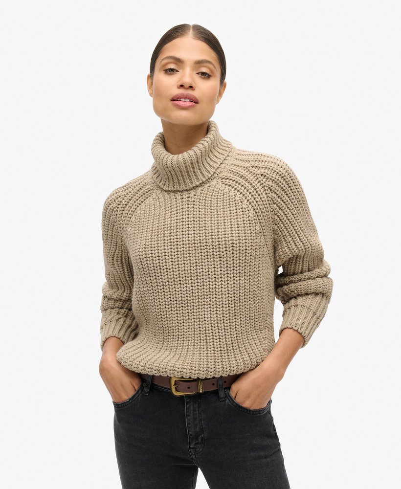 Superdry Slouchy Stitch Knit Roll Neck Knit