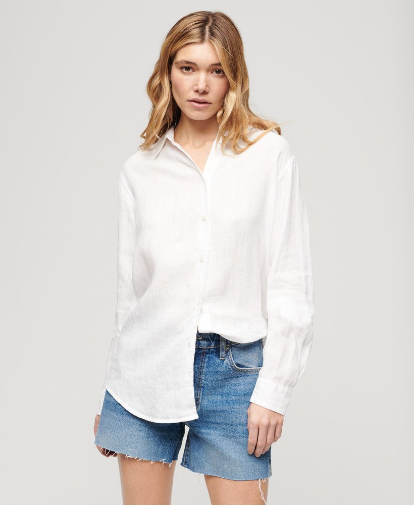 Superdry Casual Linen Boyfriend Shirt