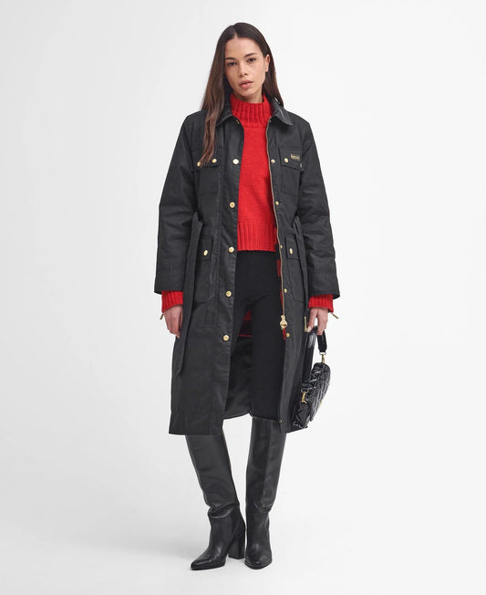 Barbour International Milla Waxed Trench Coat