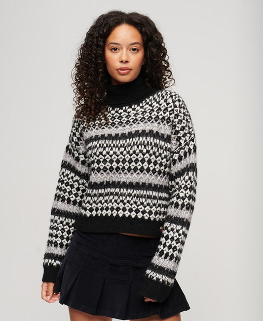 Superdry Roll Neck Crop Knit