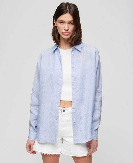 Superdry Casual Linen Boyfriend Shirt