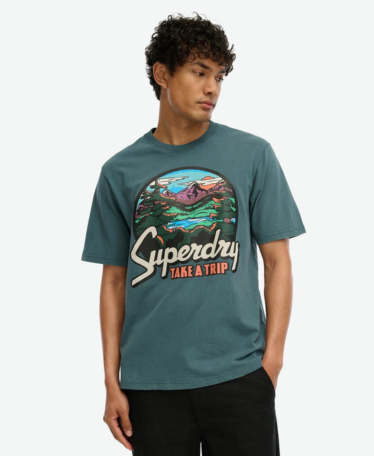 Superdry Travel Postcard Graphic T-Shirt