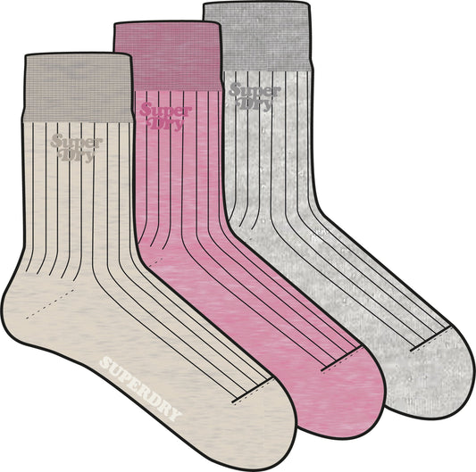 Superdry Cotton Short Socks 3Pk