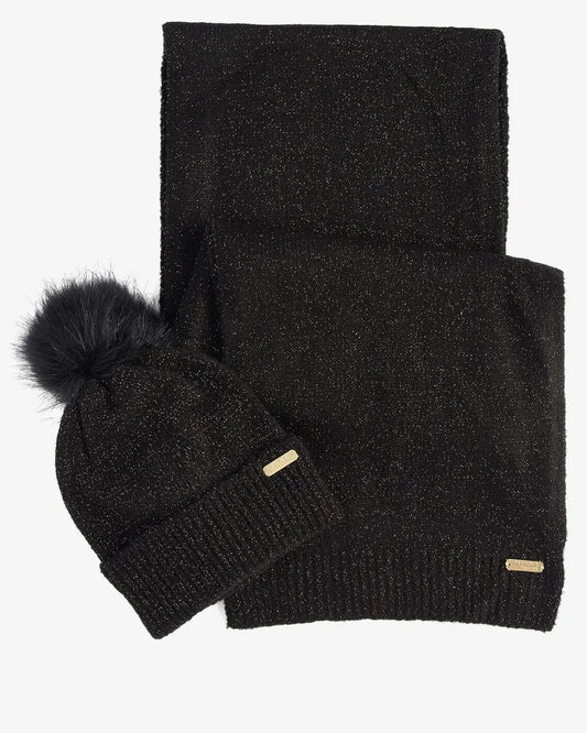 Barbour International Sparkle Beanie & Scarf Gift Set
