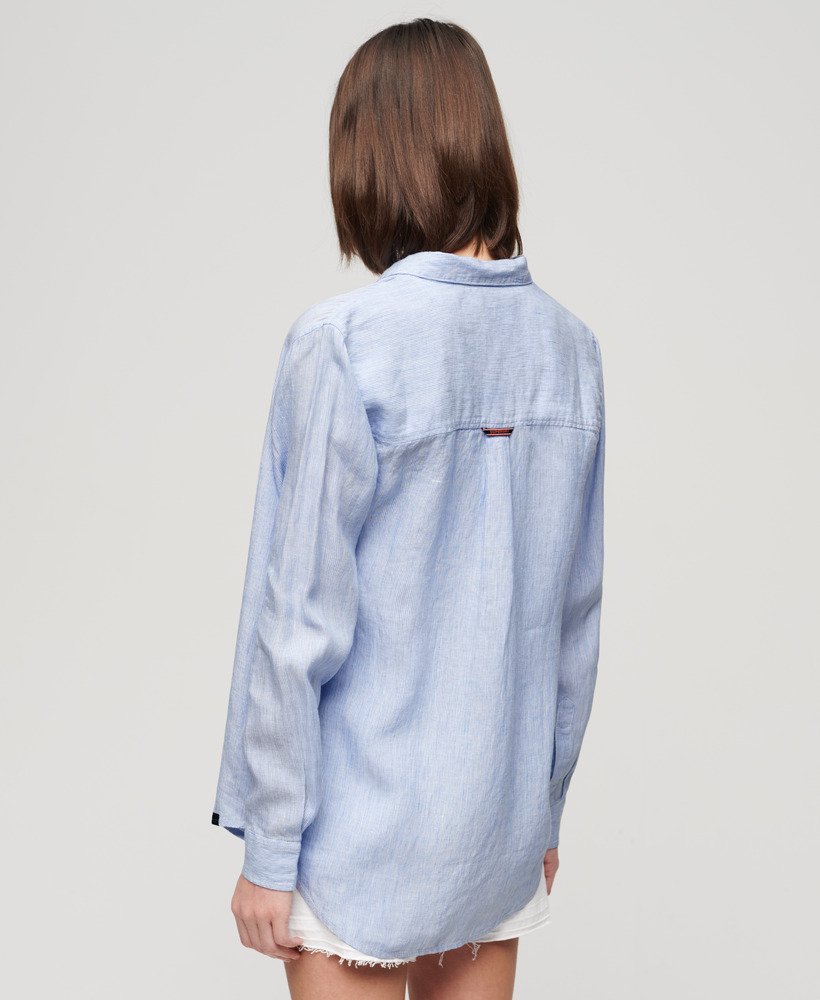 Superdry Casual Linen Boyfriend Shirt