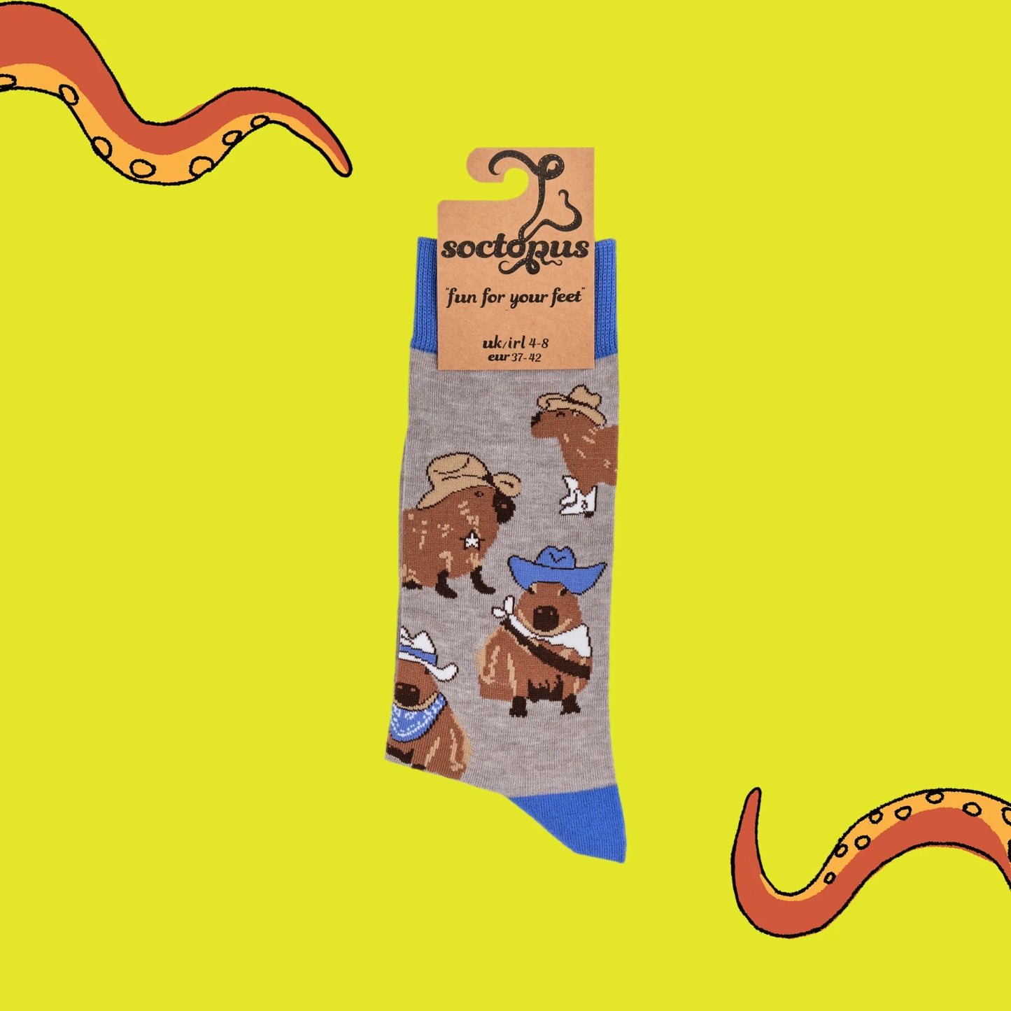 Soctopus Cowboy Capybara Socks