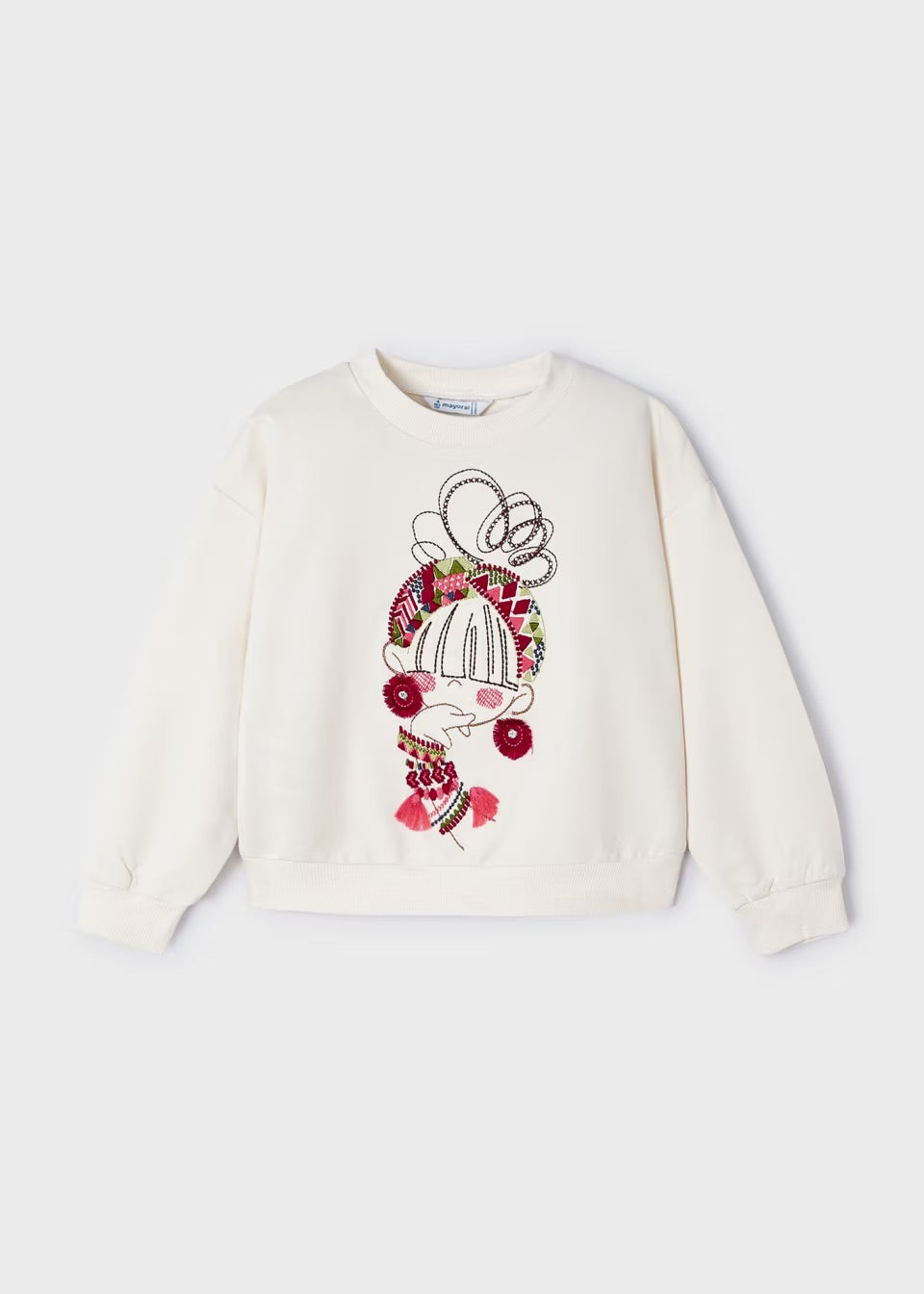 Mayoral Girls Embroidered Pattern Sweatshirt 3469