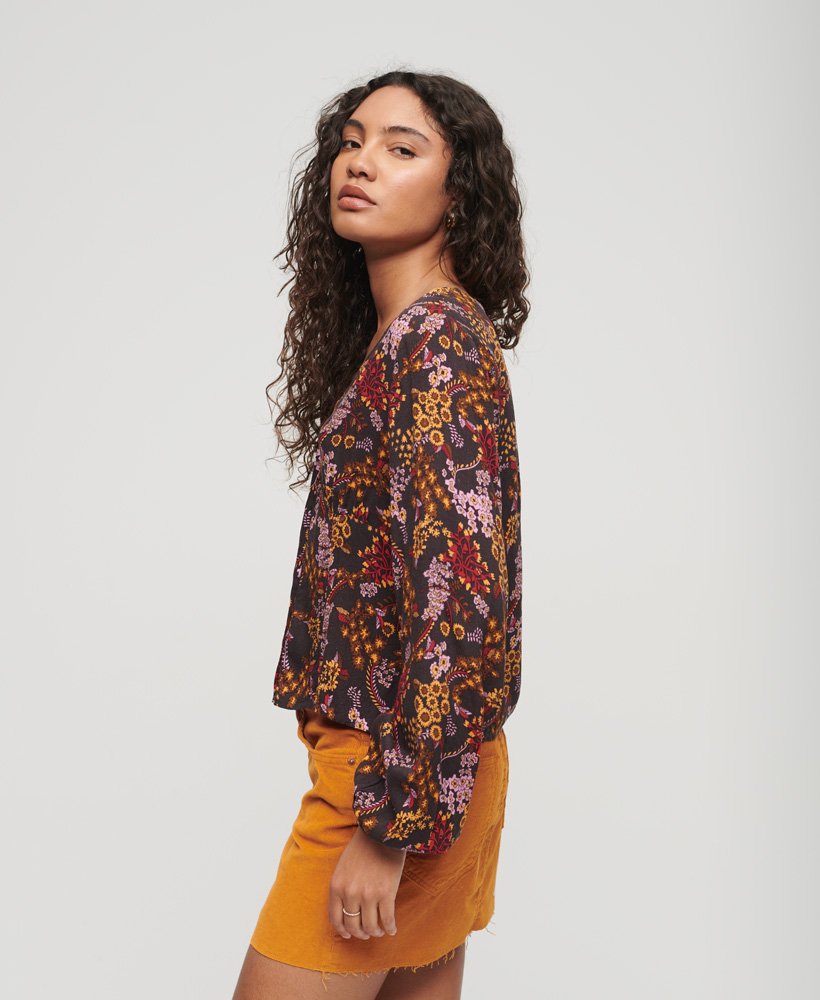 Superdry Printed Long Sleeve Tea Top