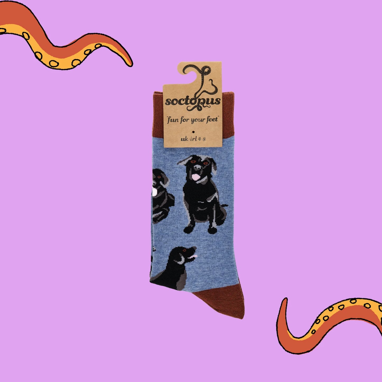 Soctopus Black Lab Socks