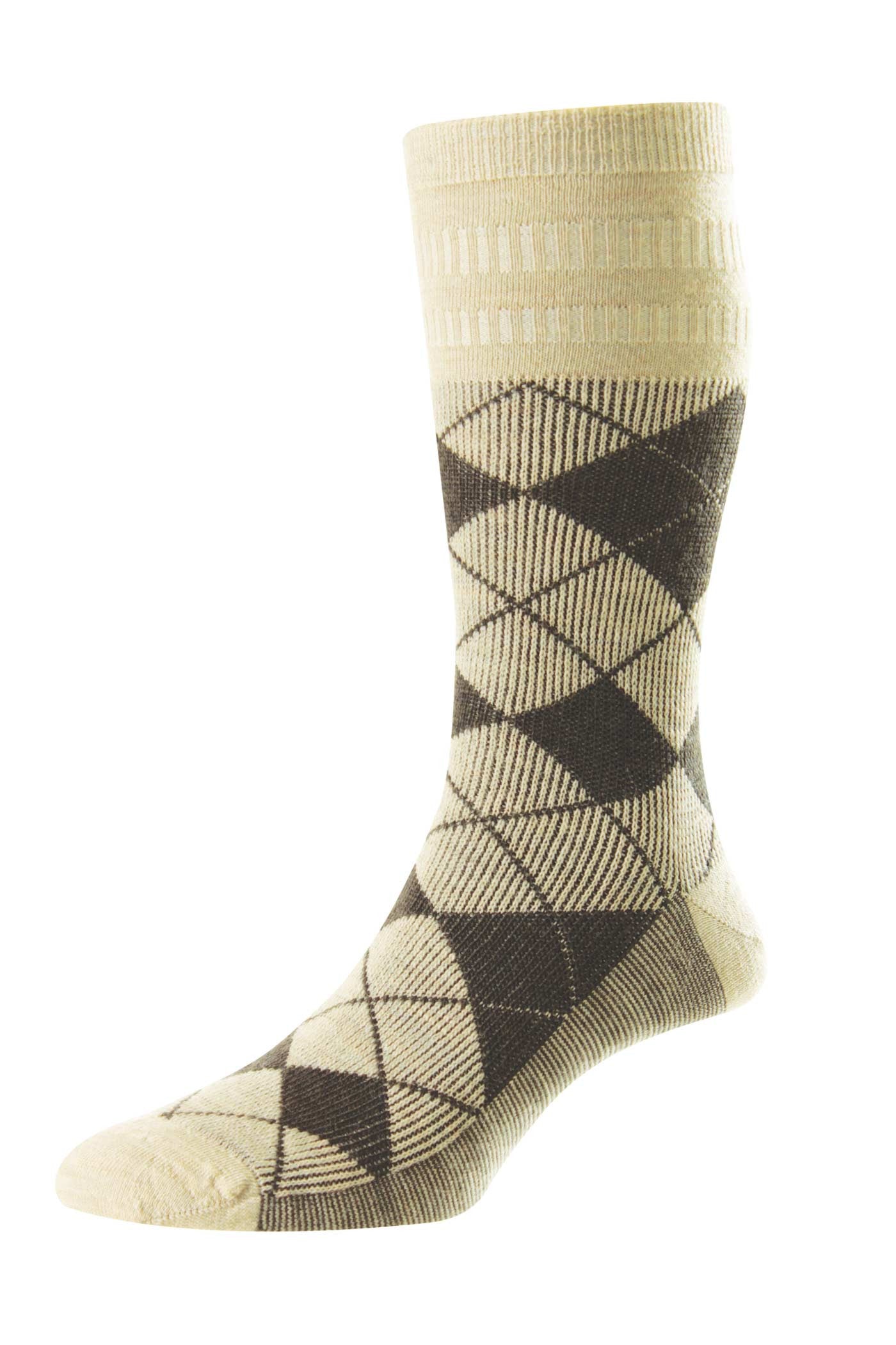 HJ Hall Argyle Wool Softop Socks 96