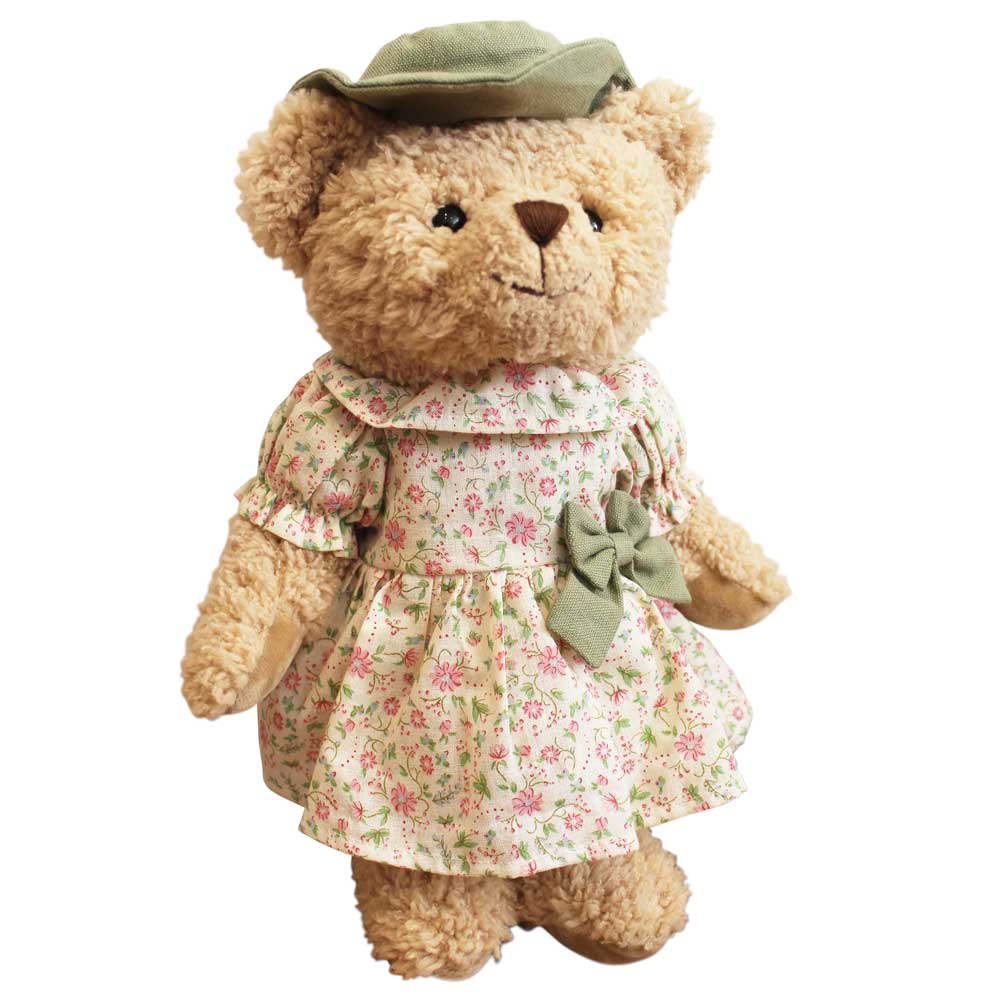 Powell Craft Teddy With Gardening Dress And Hat