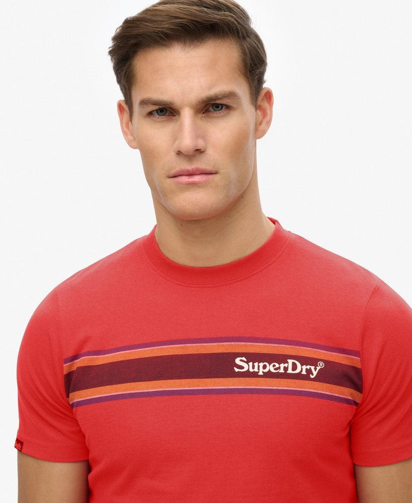 Superdry Venue Logo Striped Relaxed Tee