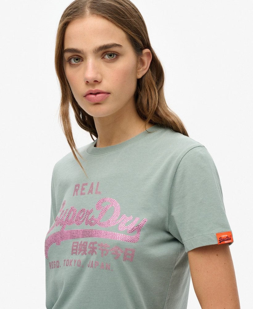 Superdry VL Rhinestone Slim T-Shirt