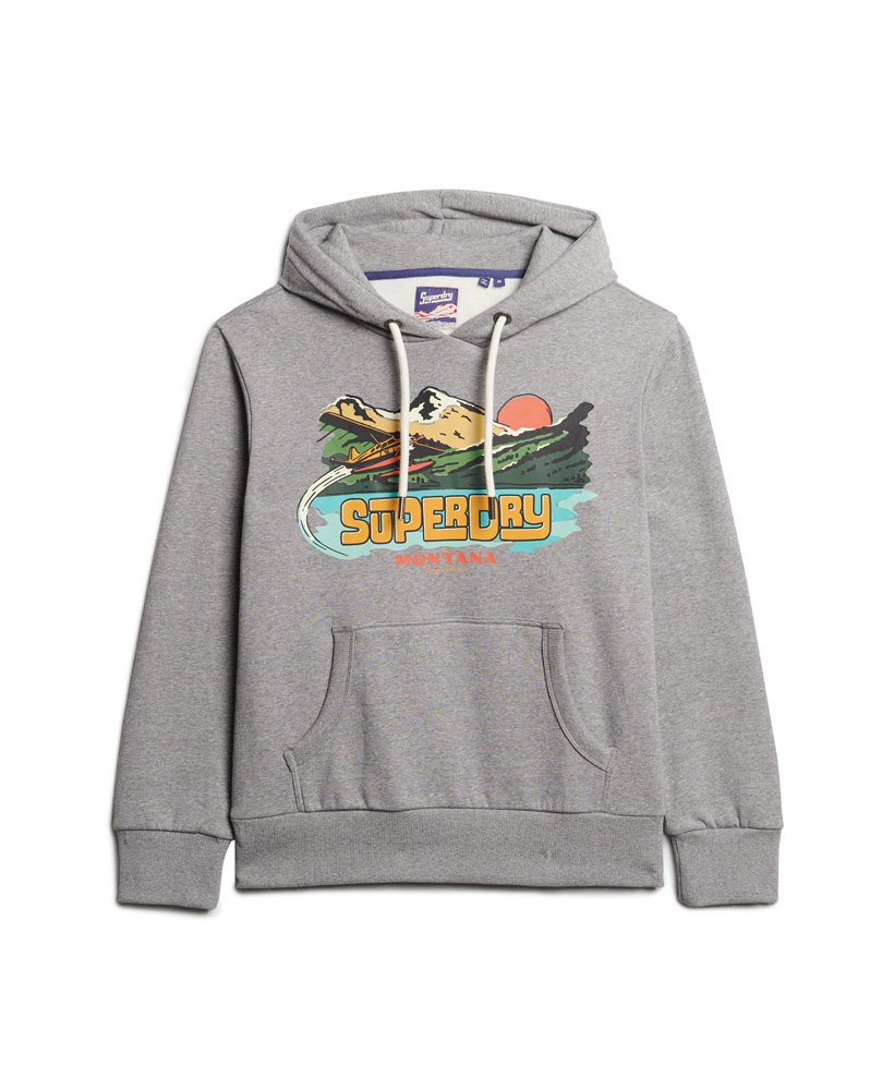 Superdry Travel Postcard Graphic Hood