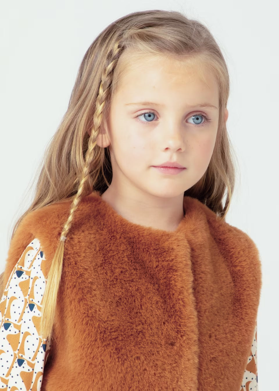 Mayoral Girls Fur Gilet With Belt 4365