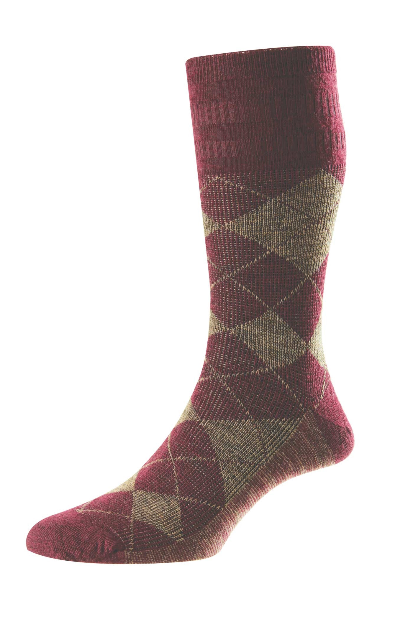 HJ Hall Argyle Wool Softop Socks 96