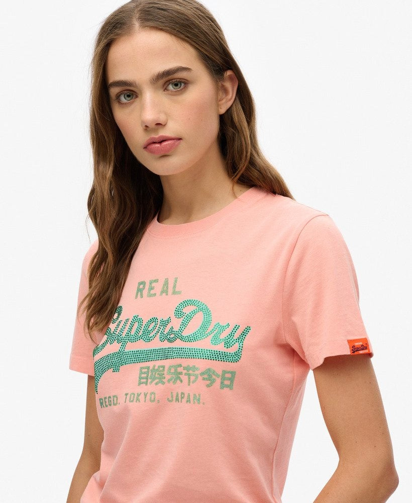 Superdry VL Rhinestone Slim T-Shirt