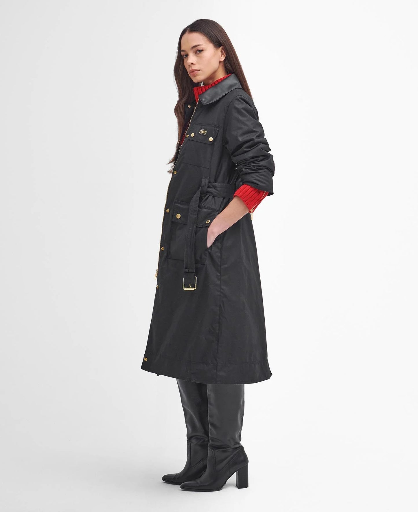 Barbour International Milla Waxed Trench Coat