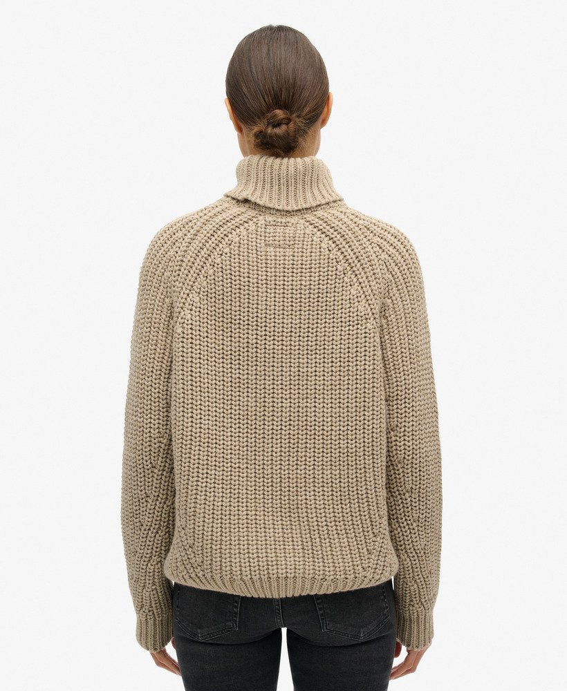 Superdry Slouchy Stitch Knit Roll Neck Knit