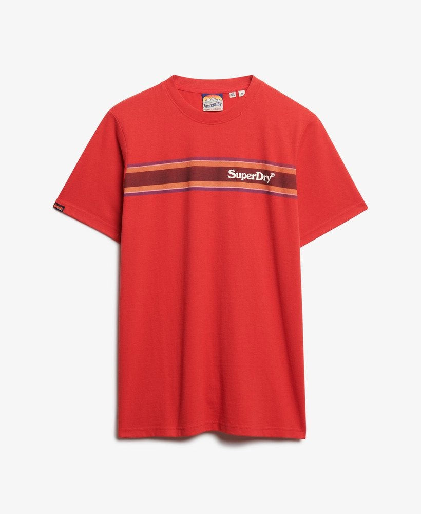 Superdry Venue Logo Striped Relaxed Tee