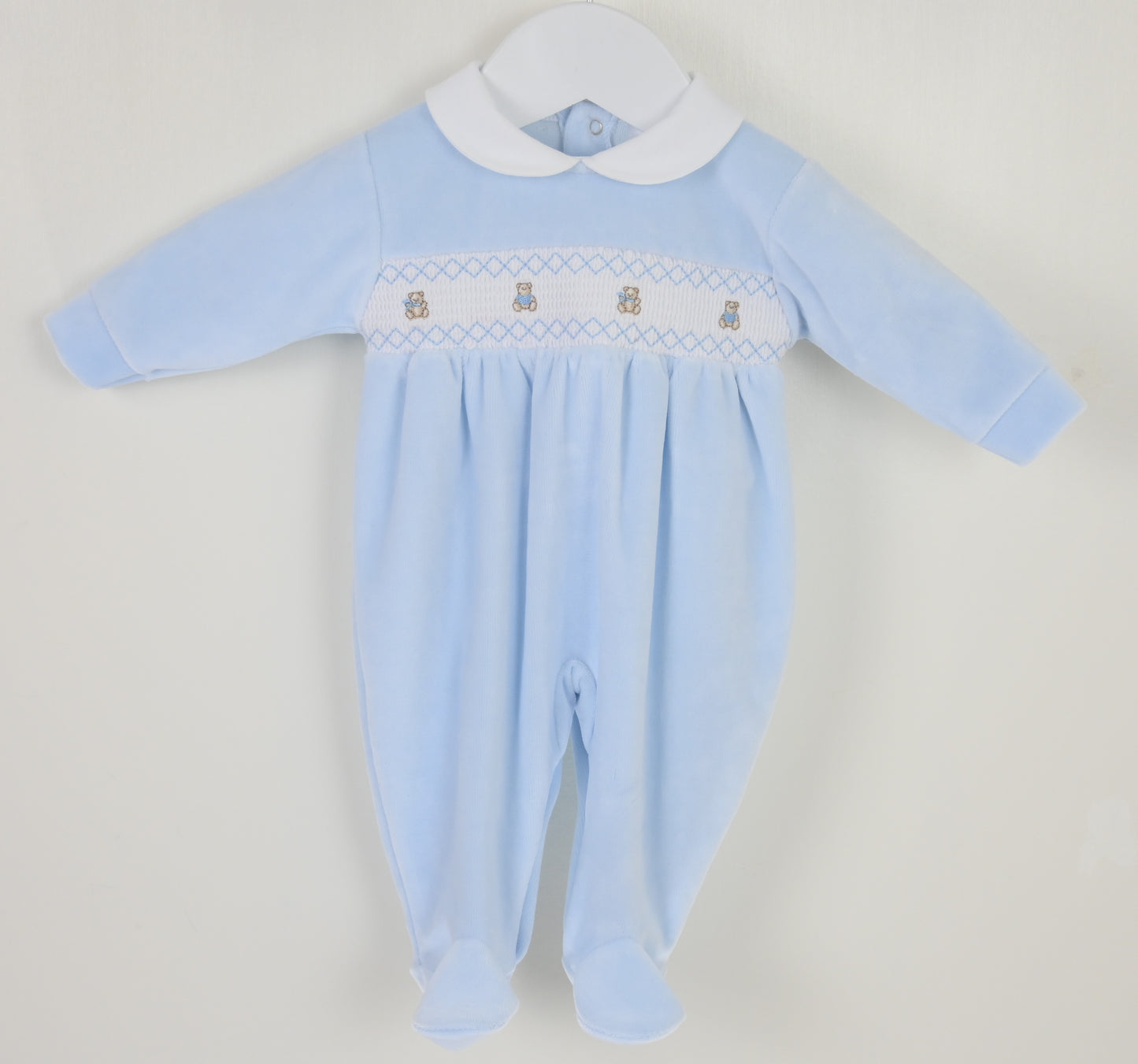 PEX Teddy Smocked Sleepsuit