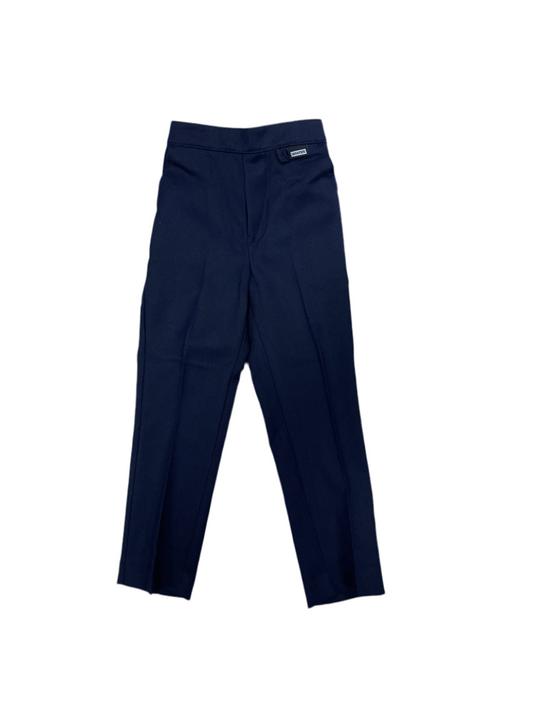 Boys Navy Pull Up School Trouser