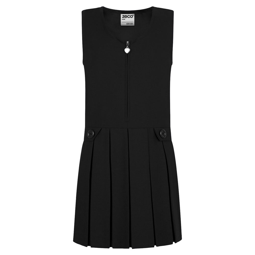 Zeco Black Zip Front Pinafore GP3030