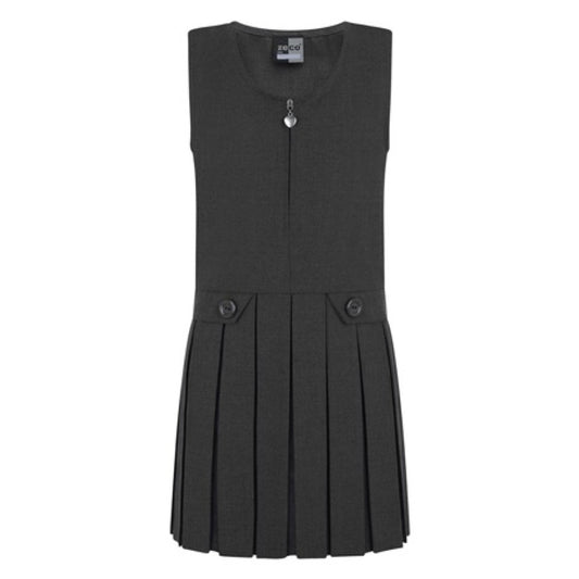 Zeco Grey Zip Front Pinafore GP3030