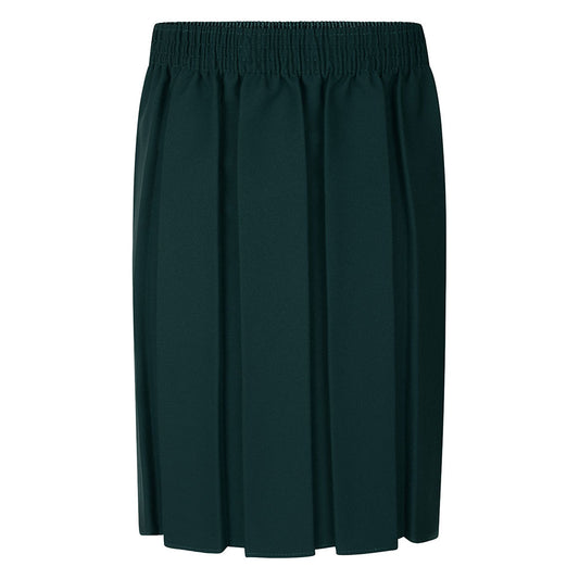 Zeco Bottle Green Box Pleat Skirt GS3002